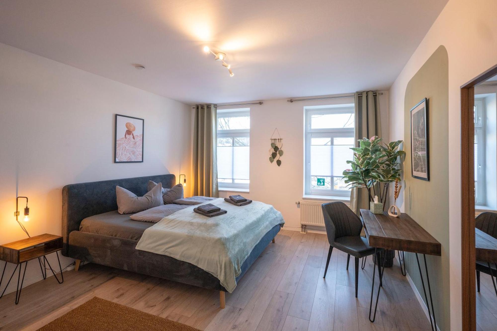 Boho-Suite - Sauna, Netflix, Nespresso, Zentral, Messe Chemnitz  Exteriér fotografie